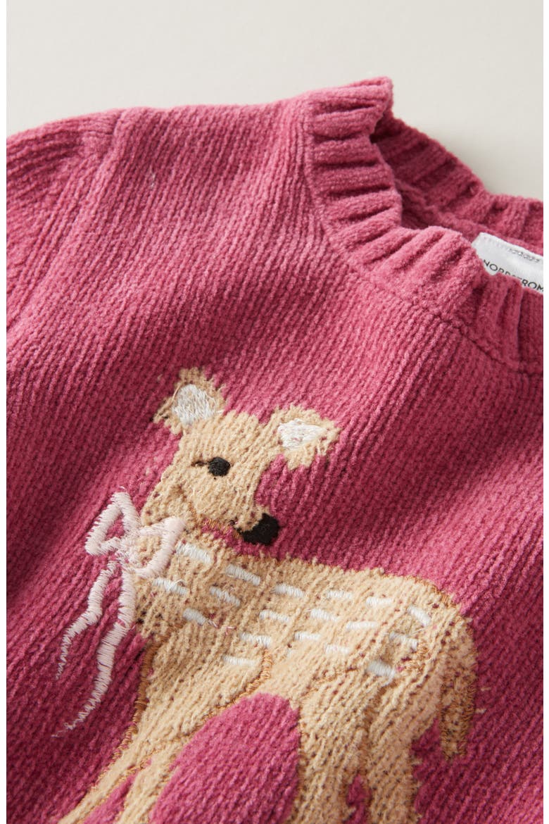 Plush Motif Sweater & Leggings Set, Alternate, color, PINK VIOLET FAWN