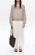 Bimba y Lola Metallic Batwing Sweater