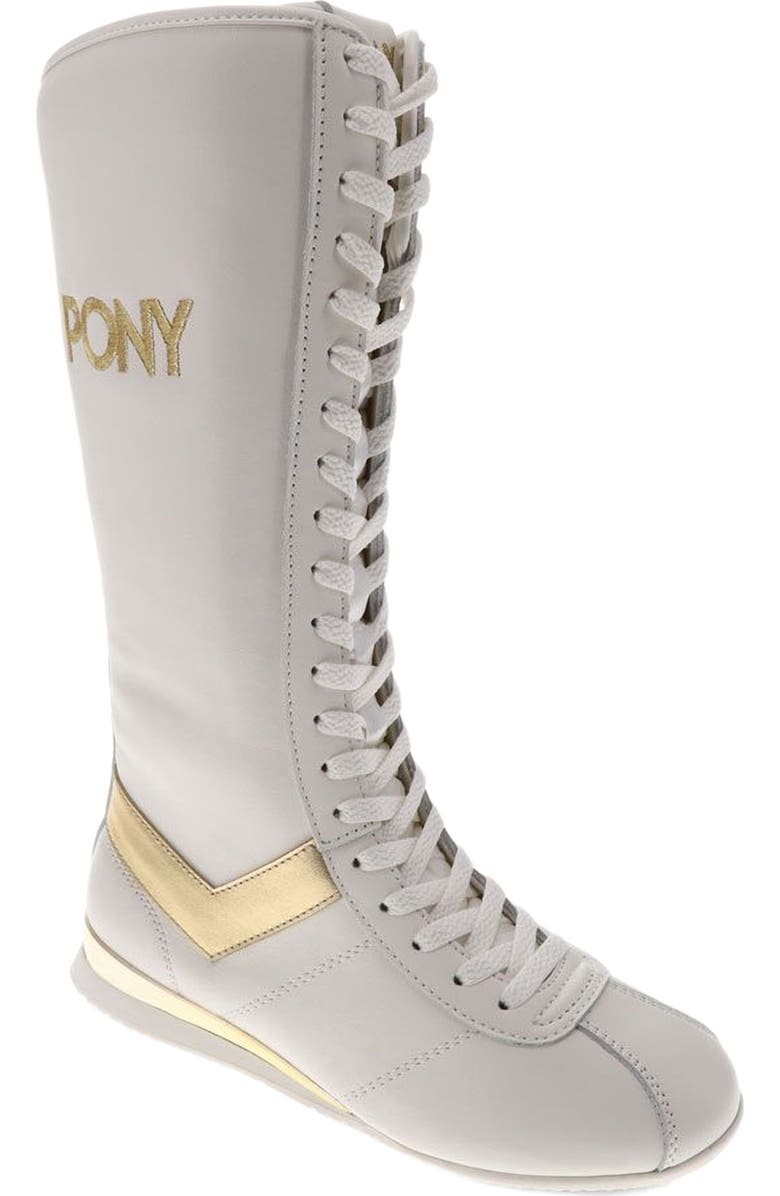 PONY KO-80 Extra High Sneakers, Main, color, Snow White/Gold