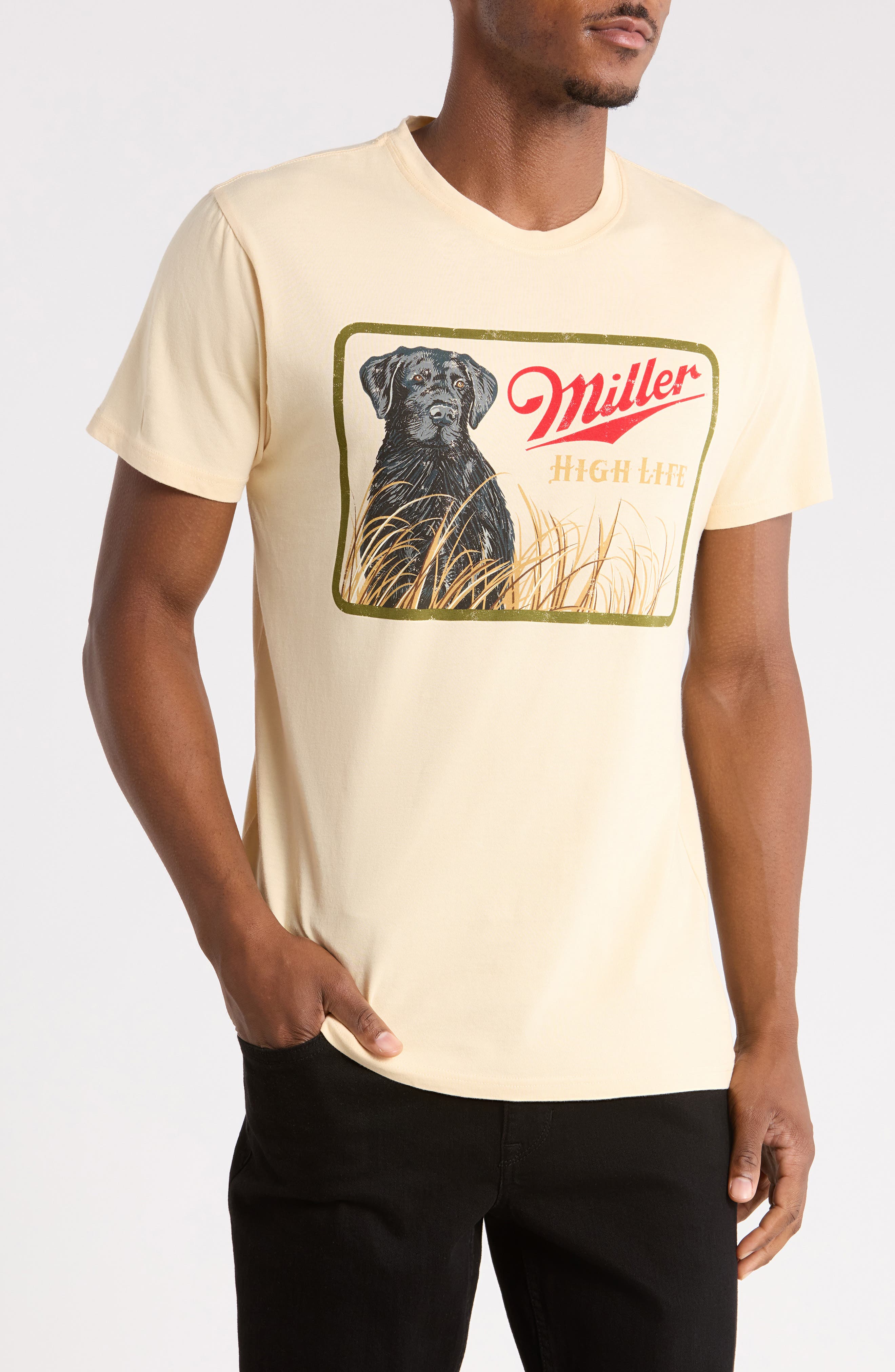 Miller High Life Dog Cotton Graphic T-Shirt