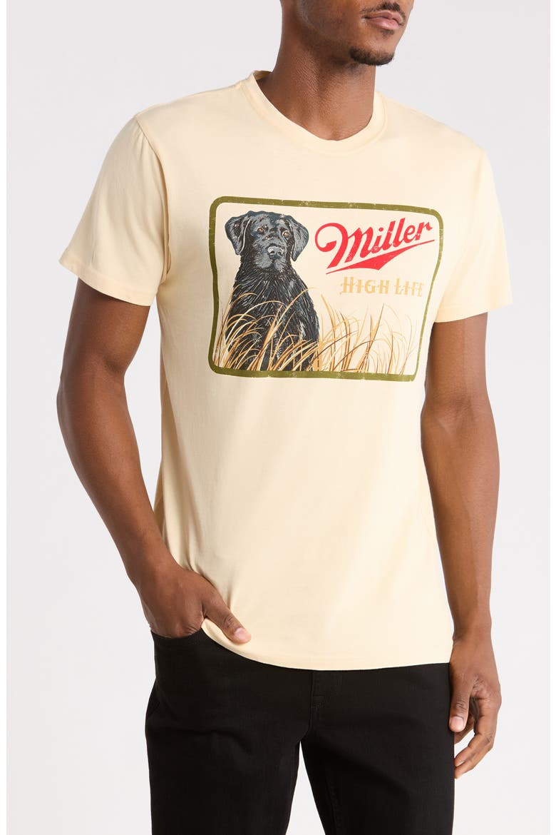 Miller High Life Dog Cotton Graphic T-Shirt, Main, color, NATURAL