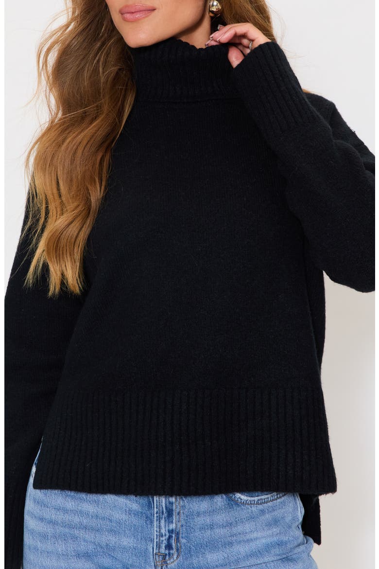 Turtleneck Sweater, Alternate, color, BLACK