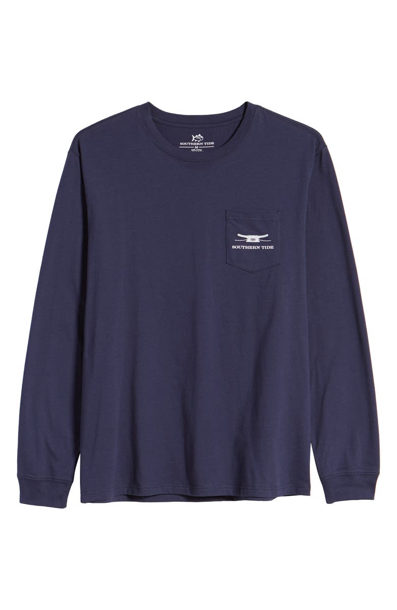 Southern Tide Skipjack Rope Long Sleeve Pocket T-Shirt, Alternate, color,