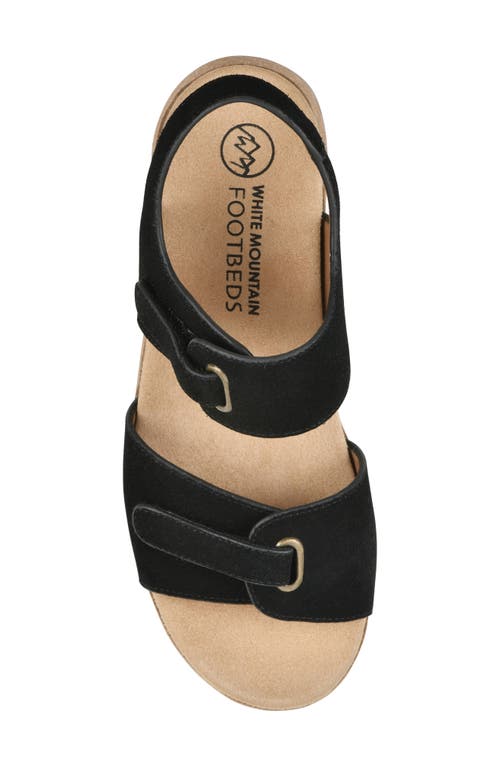 Cliffs By White Mountain Gelato Wedge Sandal In Black Suede