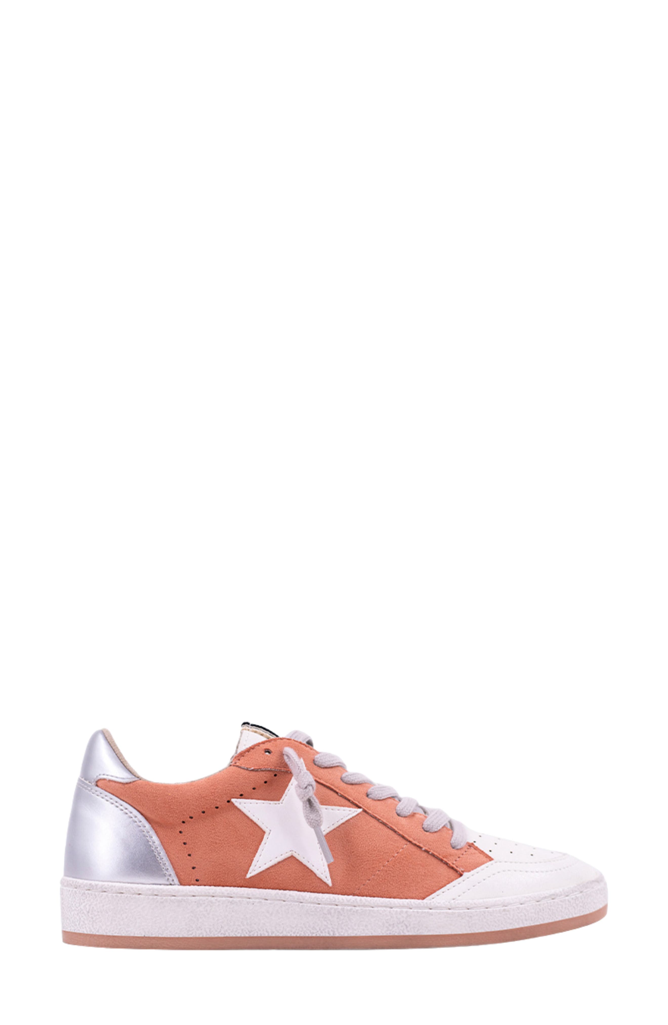 SHUSHOP Paz Low Top Sneaker, Alternate, color, Melon Suede