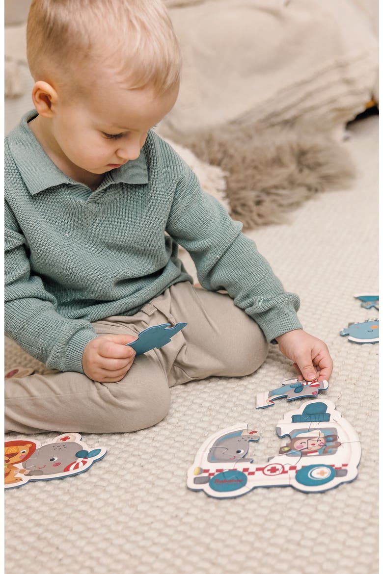 Wilma Whale Ambulance Figure Puzzle, Alternate, color, Grey
