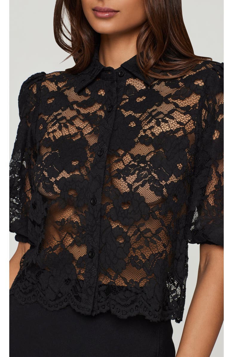 Generation Love Tammy Mesh Lace Shirt, Alternate, color, Black
