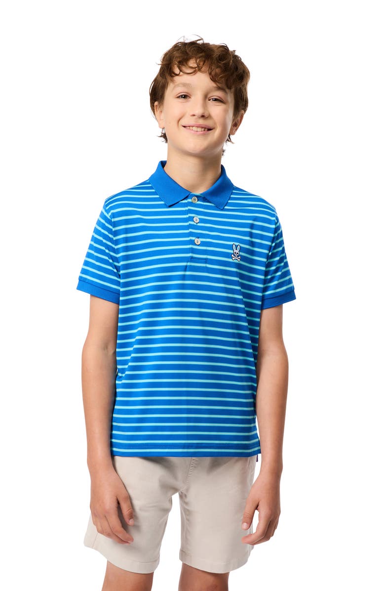 Psycho Bunny Kids' Willis Sport Stripe Polo, Alternate, color, 