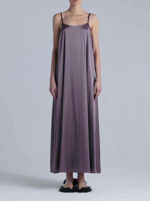 Alas Aphrodite Sleeveless Silk Maxi Dress In Purple