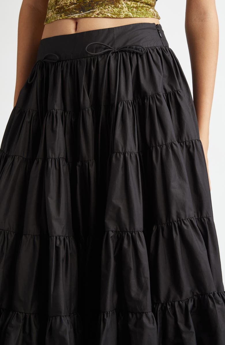 Sandy Liang Hetti Tiered Midi Skirt, Alternate, color, 