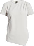 Anne Klein Asymmetric Pleat Shoulder Knit Top