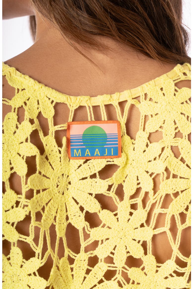 Adelaide Open Stitch Cover-Up Top, Alternate, color, BRIGHT YELLOW