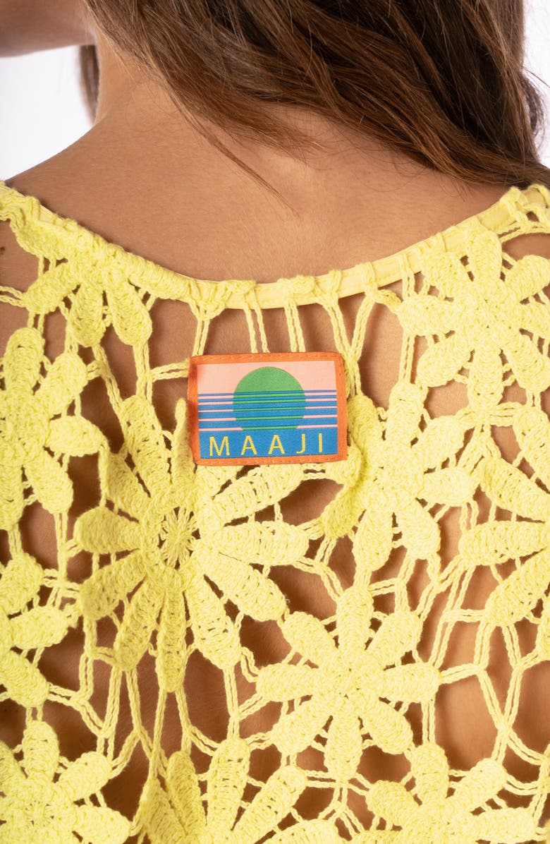 Maaji Adelaide Open Stitch Cover-Up Top, Alternate, color, Bright Yellow