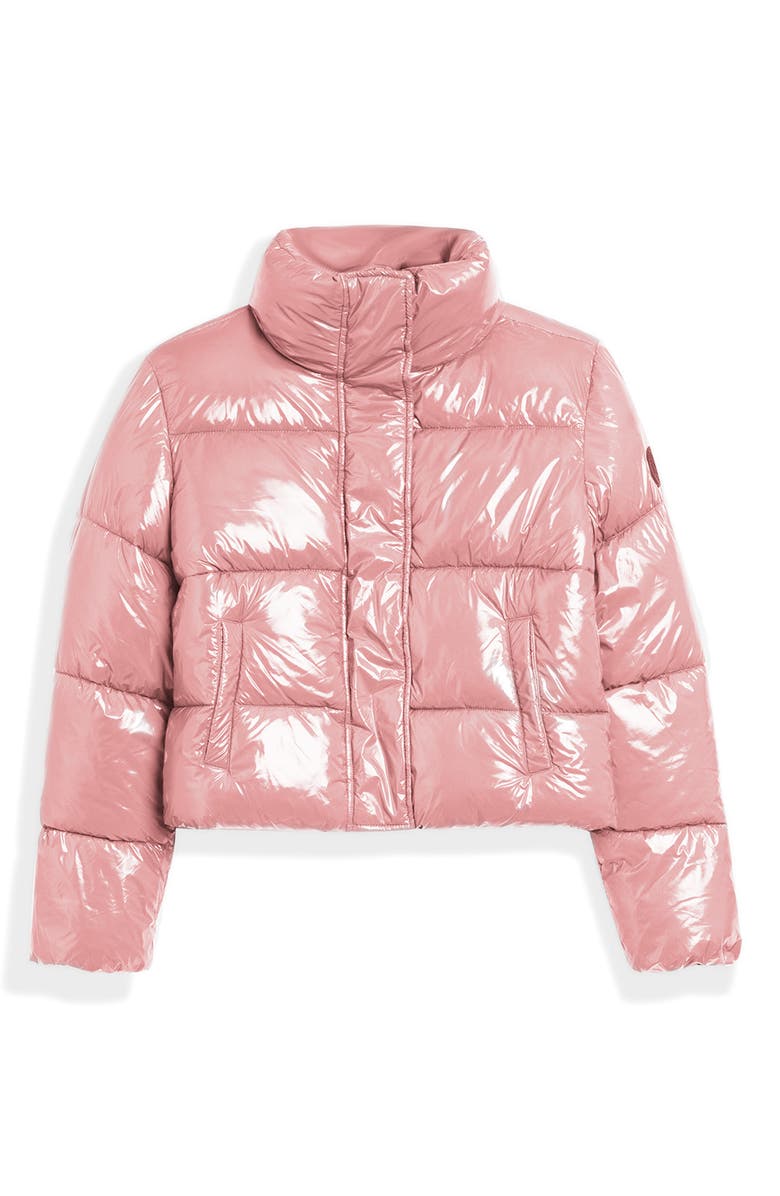 Noize Coco Crop Water Resistant Puffer Jacket, Alternate, color, Dusty Pink