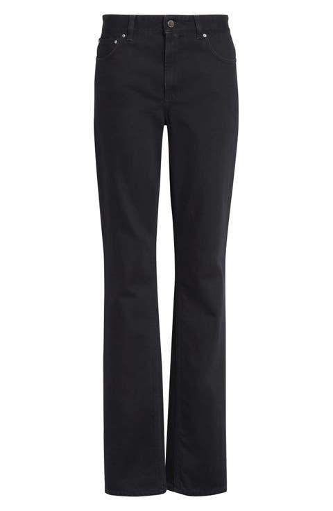 High Waist Organic Cotton Slim Leg Jeans