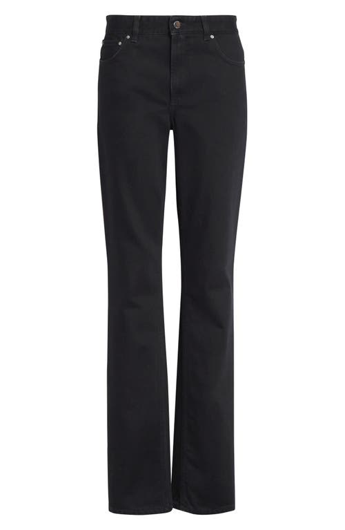 Totême Toteme High Waist Organic Cotton Slim Leg Jeans In Black