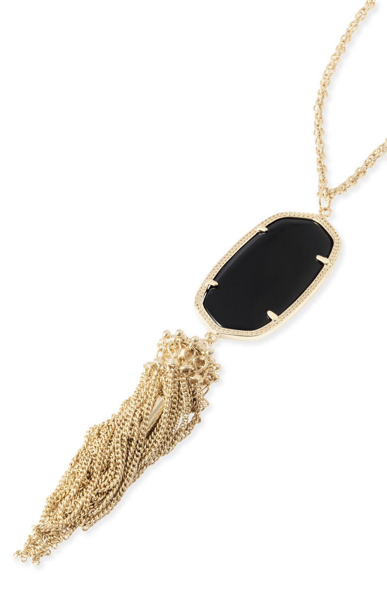 Kendra Scott Rayne Stone Tassel Pendant Necklace, Alternate, color,