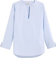 vineyard vines Harbor Savannah Stripe Seersucker Performance Popover Top