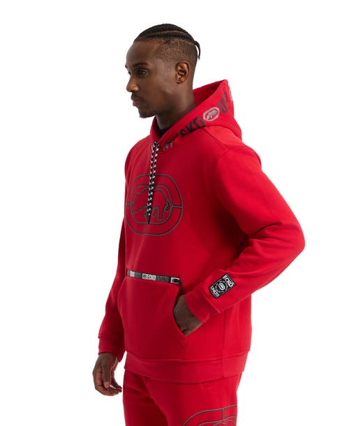Ecko Unltd . Hollow Rhino Hoodie In True Red
