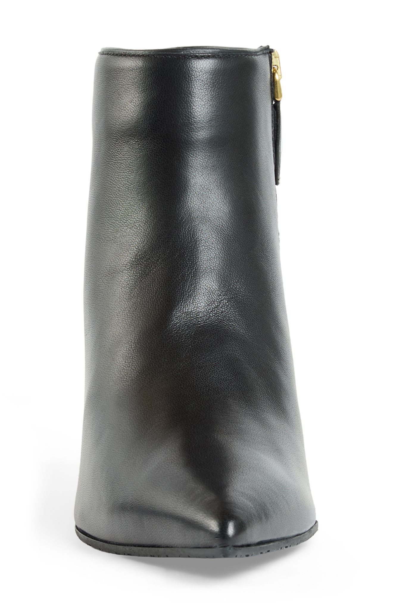 Fiama Pointed Toe Bootie, Alternate, color, BLACK LEATHER