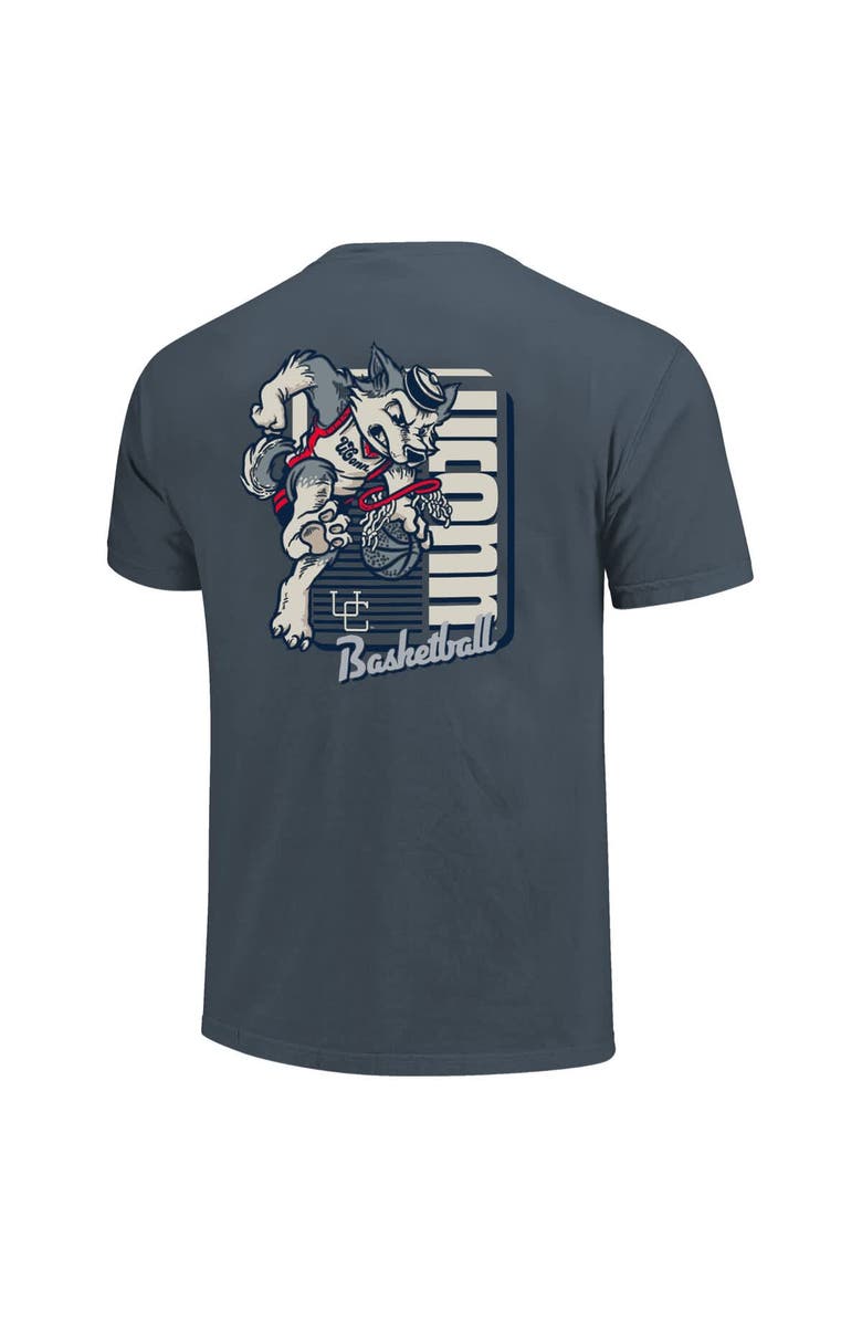 IMAGE ONE Men's Navy UConn Huskies Comfort Colors Mascot Dunk T-Shirt, Alternate, color, 