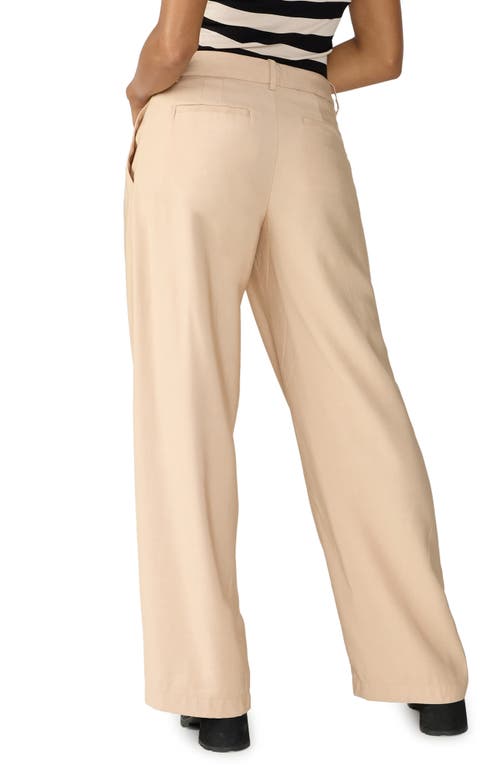 Sanctuary Gab Pleated Wide Leg Pants In Roasted Ca