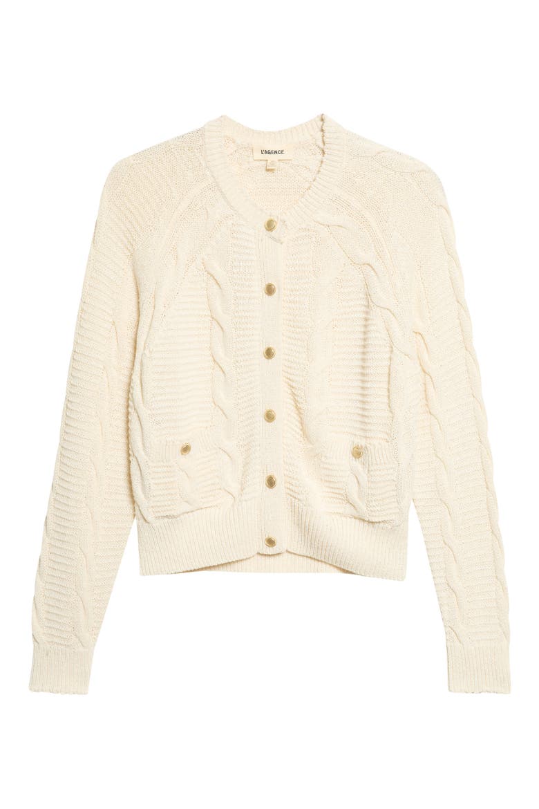 Darcy Cable Knit Cardigan, Main, color, IVORY