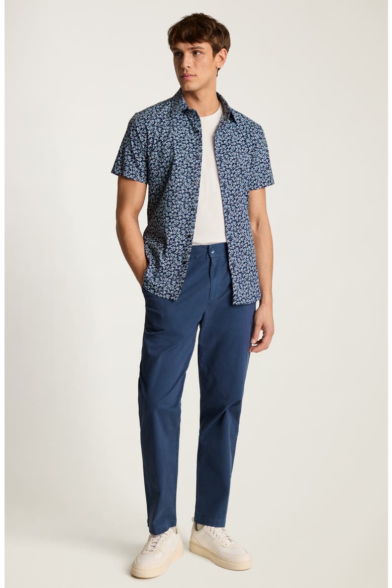 Tech Floral Short Sleeve Performance Button-Up Shirt, Alternate, color, KENRIA FLORAL