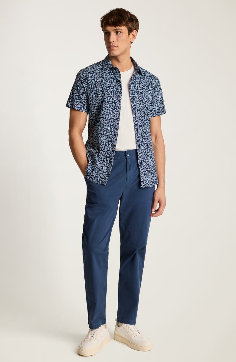 Bonobos Tech Floral Short Sleeve Performance Button-Up Shirt, Alternate, color, Kenria Floral