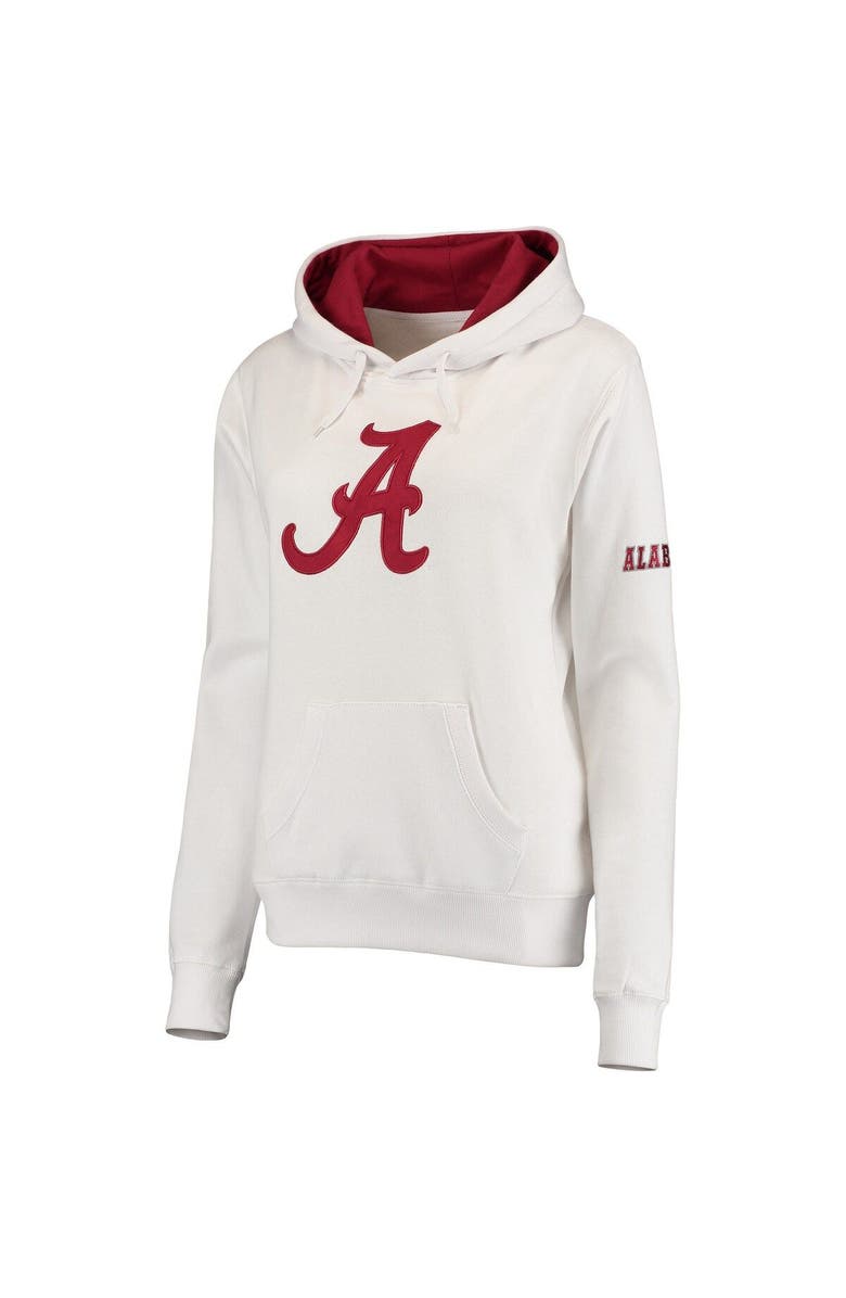 STADIUM ATHLETIC Women's White Alabama Crimson Tide Big Logo Pullover Sweatshirt, Alternate, color, White