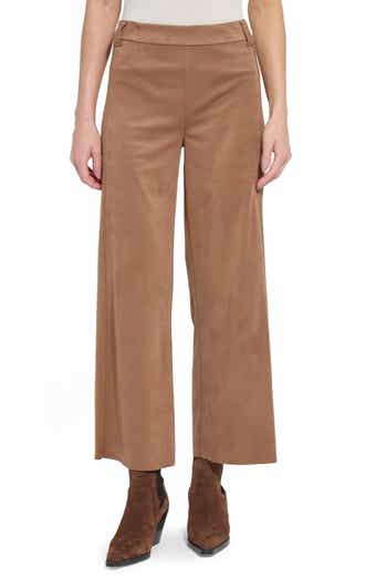 Vionette Faux Suede Wide Leg Pants