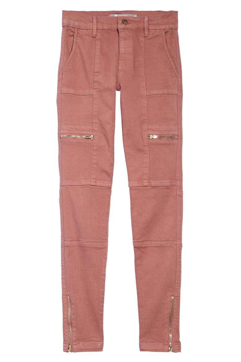 Kids' Skinny Cargo Pants, Main, color, ASH ROSE