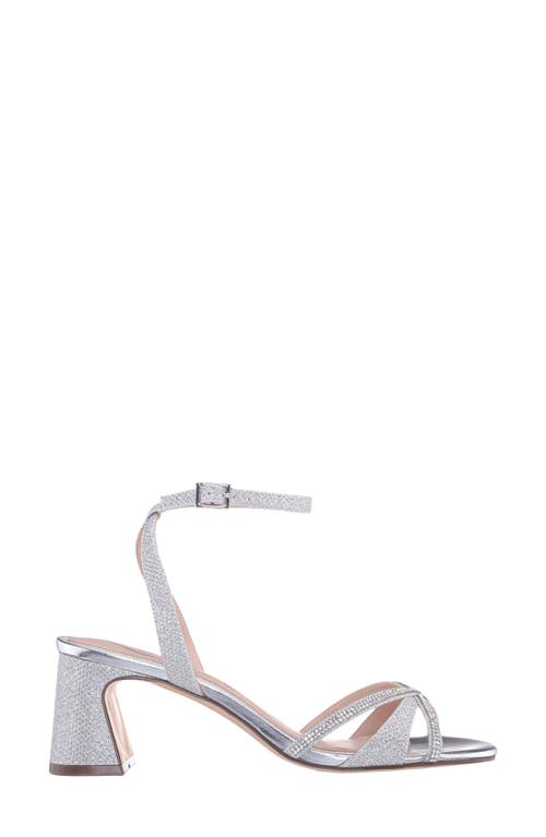 Nina Bracha Ankle Strap Sandal In Silver