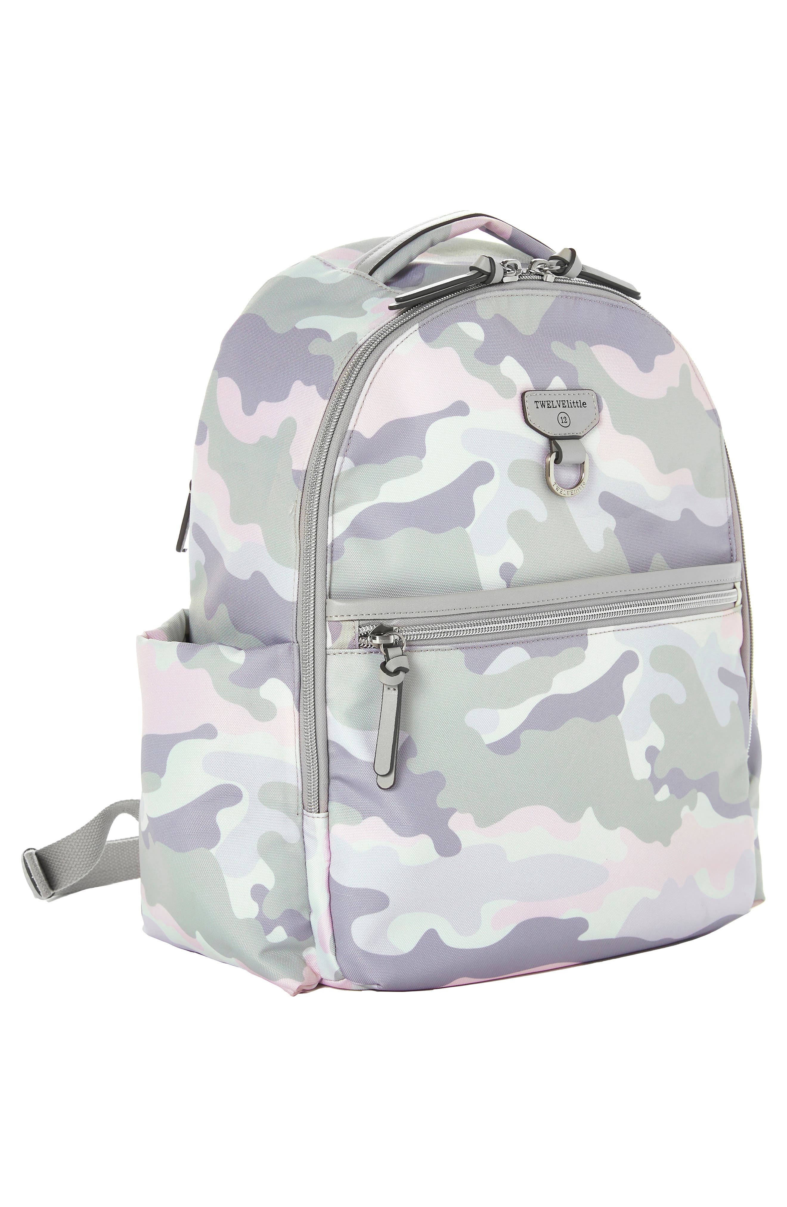 TWELVElittle Midi Go 3.0 Camo Print Water Resistant Diaper Backpack, Alternate, color, Blush Camo