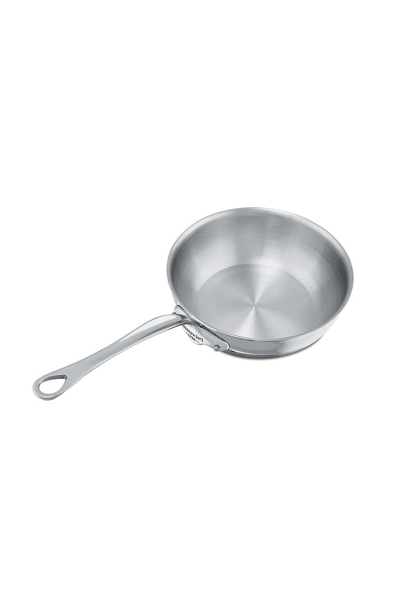 Mauviel M'Cook 2.1 qt. Stainless Steel Curved Splayed Saute Pan with Lid, Alternate, color, Silver