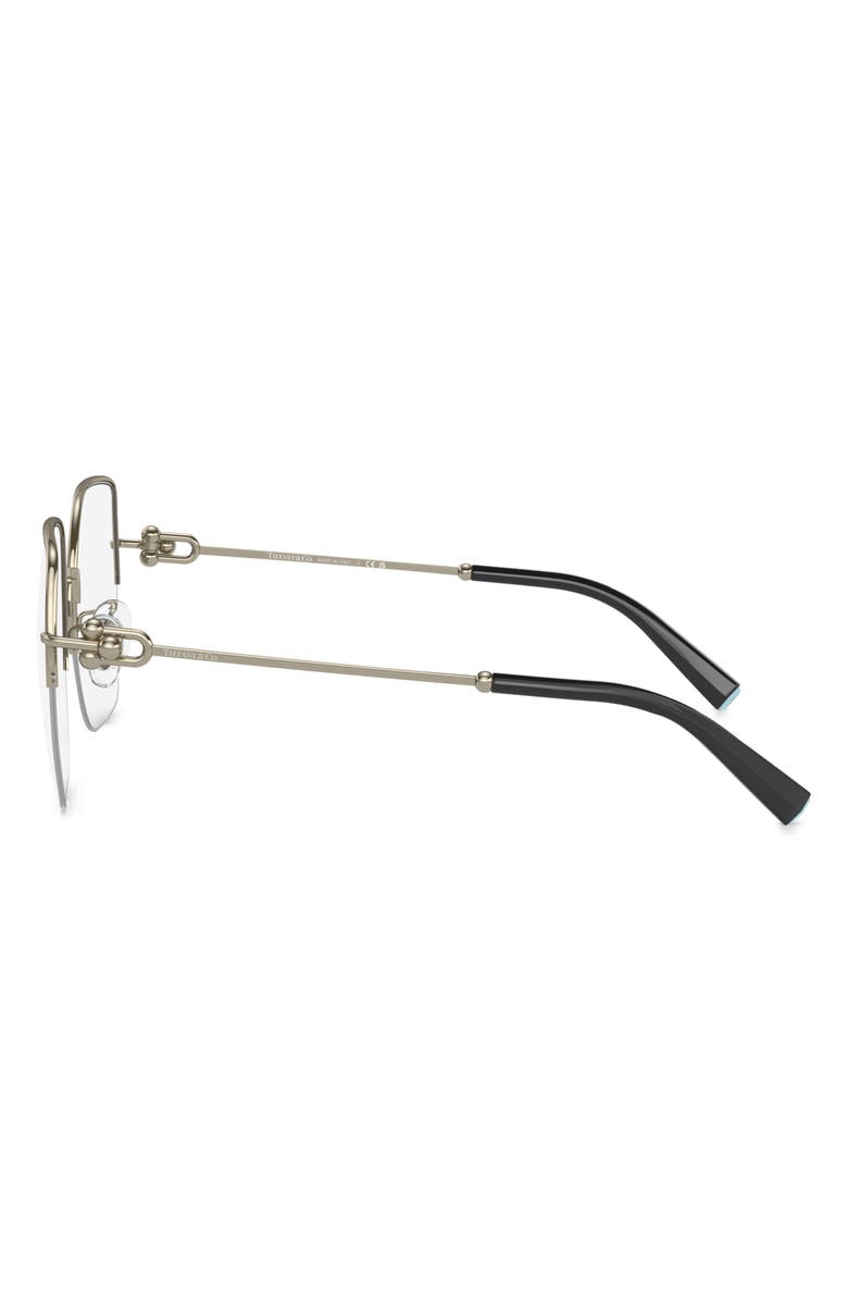 Tiffany & Co. 56mm Square Optical Glasses, Alternate, color, Pale Gold