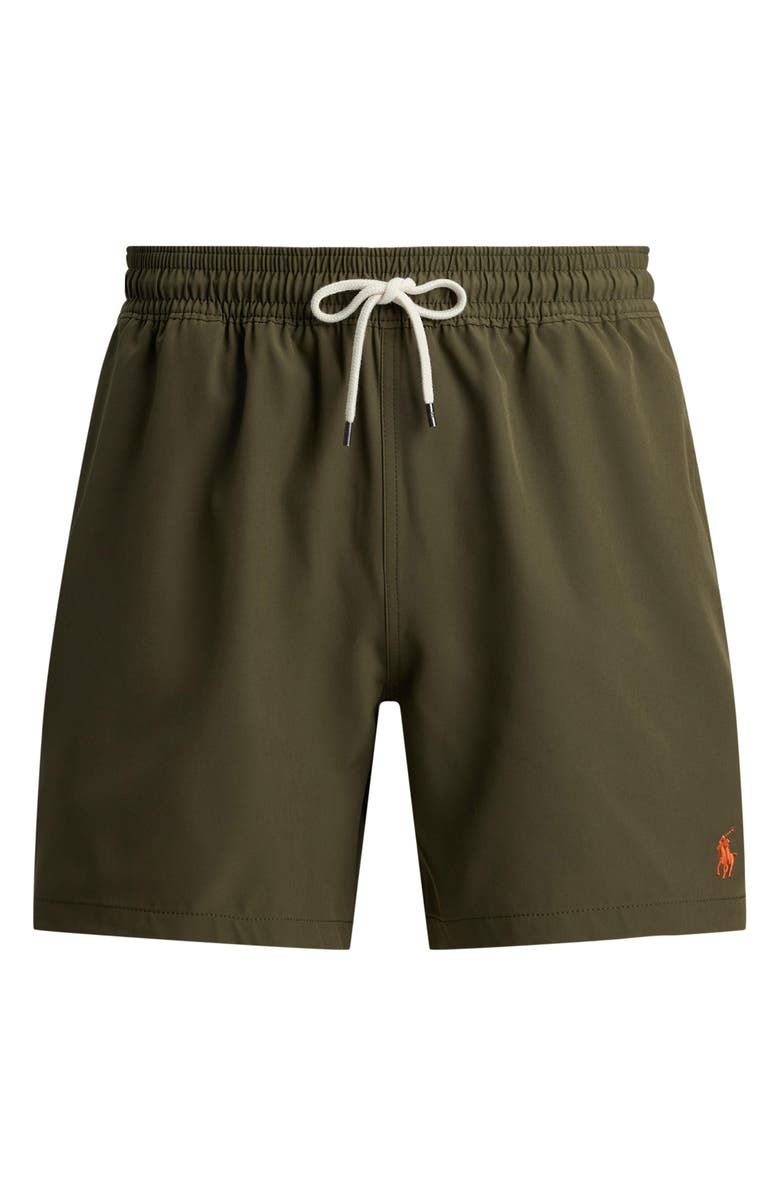 Polo Ralph Lauren Traveler Classic Swim Trunks, Alternate, color, Canopy Olive