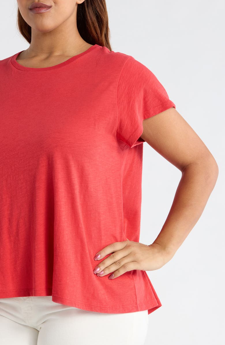 Eileen Fisher Crewneck Organic Cotton T-Shirt, Alternate, color, Grenadine