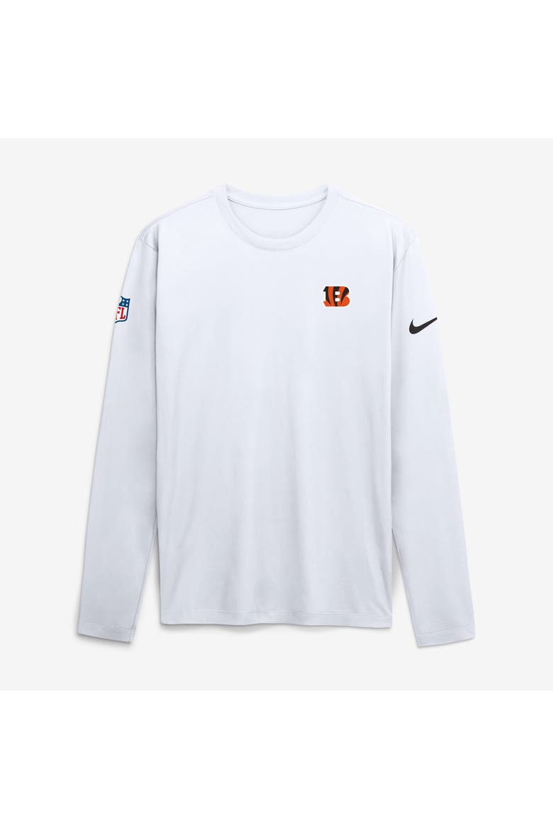Men's Nike White Cincinnati Bengals Legend Small Logo Dri-FIT Long Sleeve T-Shirt, Main, color, White