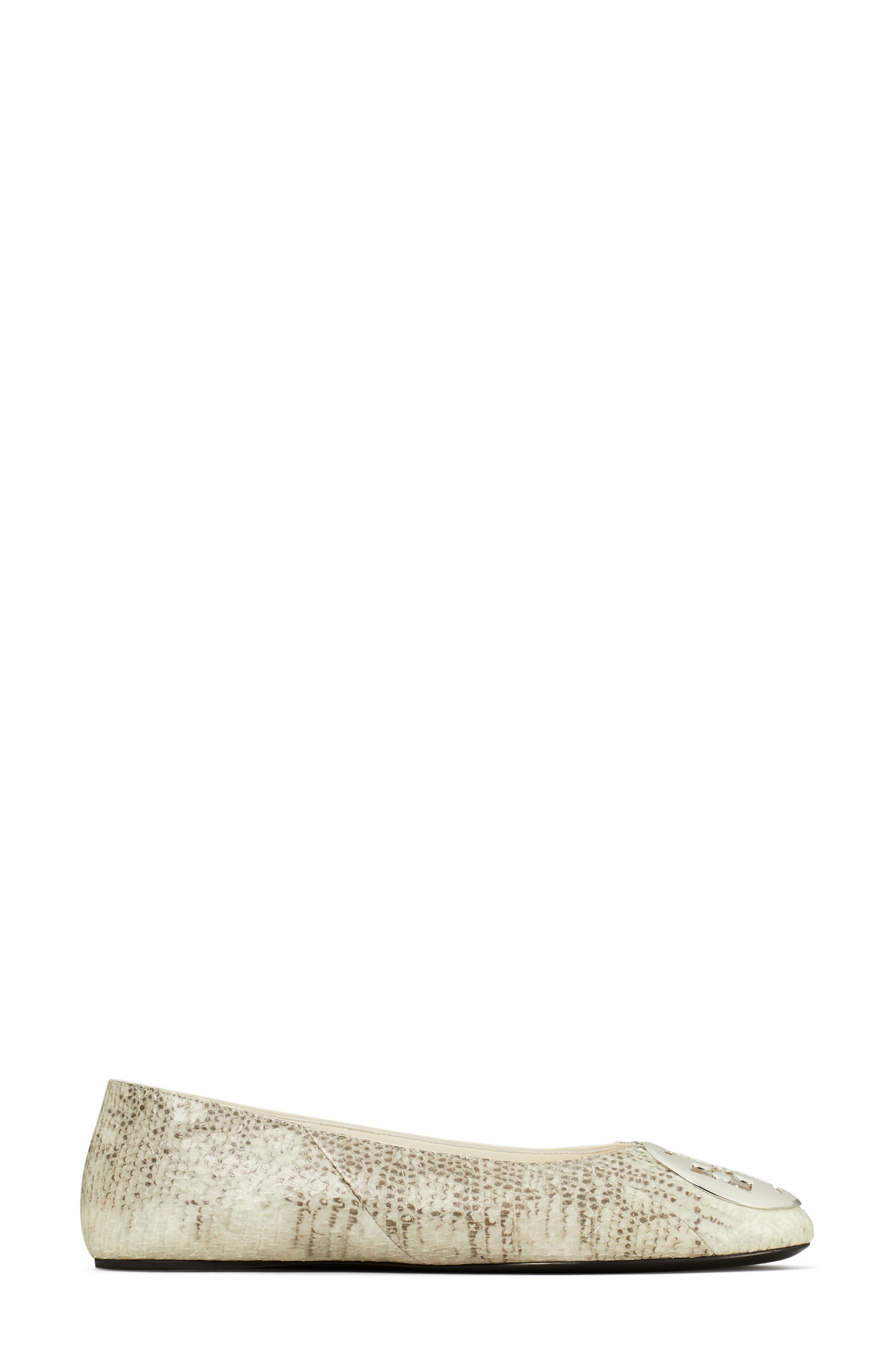Reva Leather Ballet Flat, Alternate, color, LIZARD SNAKESKIN PRINT/ SILVER