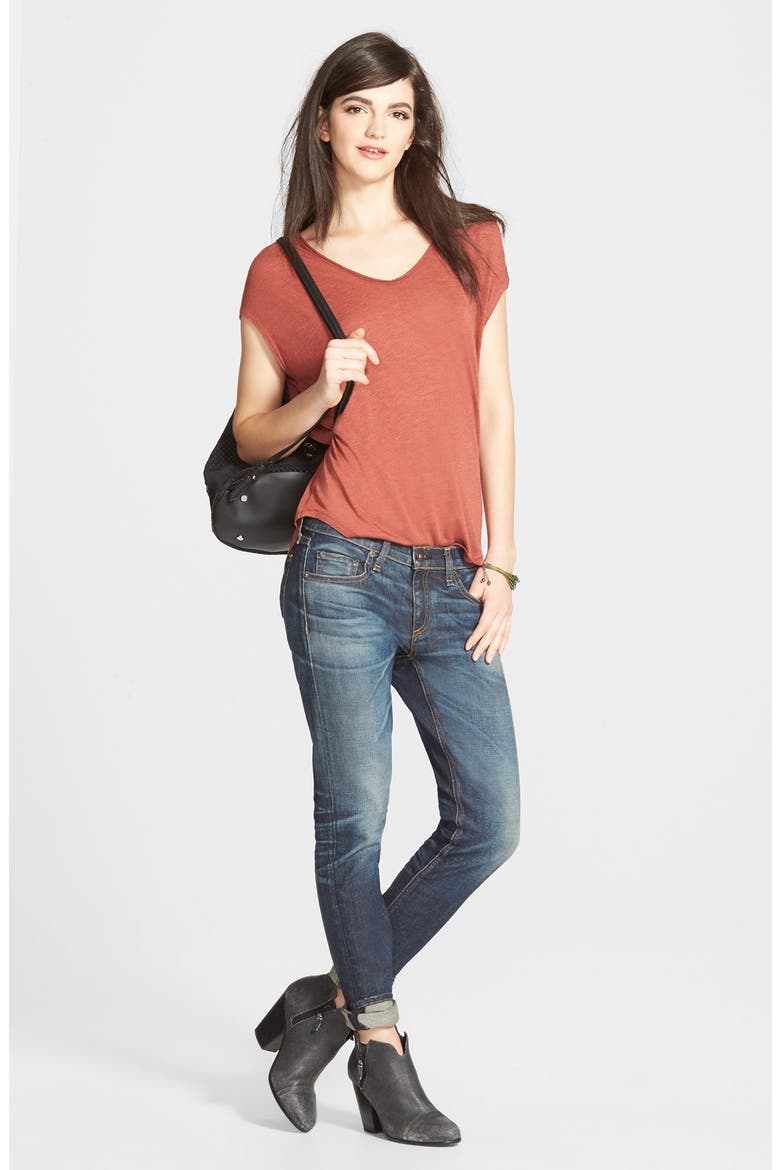 'The Dre' Slim Fit Boyfriend Jeans (Nordstrom Exclusive), Alternate, color, WATTS