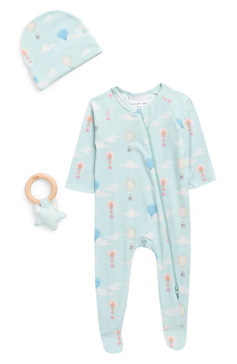 Hot Air Balloon Footie, Hat & Teether Set (Baby)