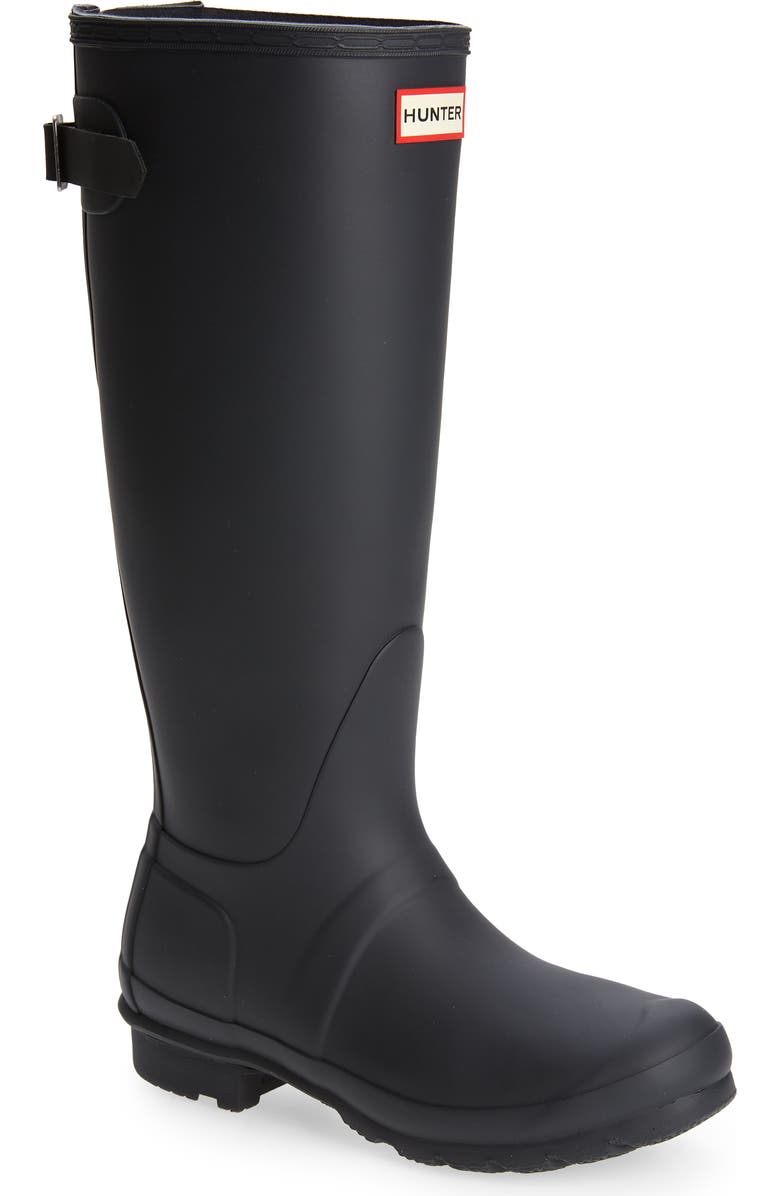 Hunter Original Tall Waterproof Rain Boot, Main, color, Black/ Black Ice
