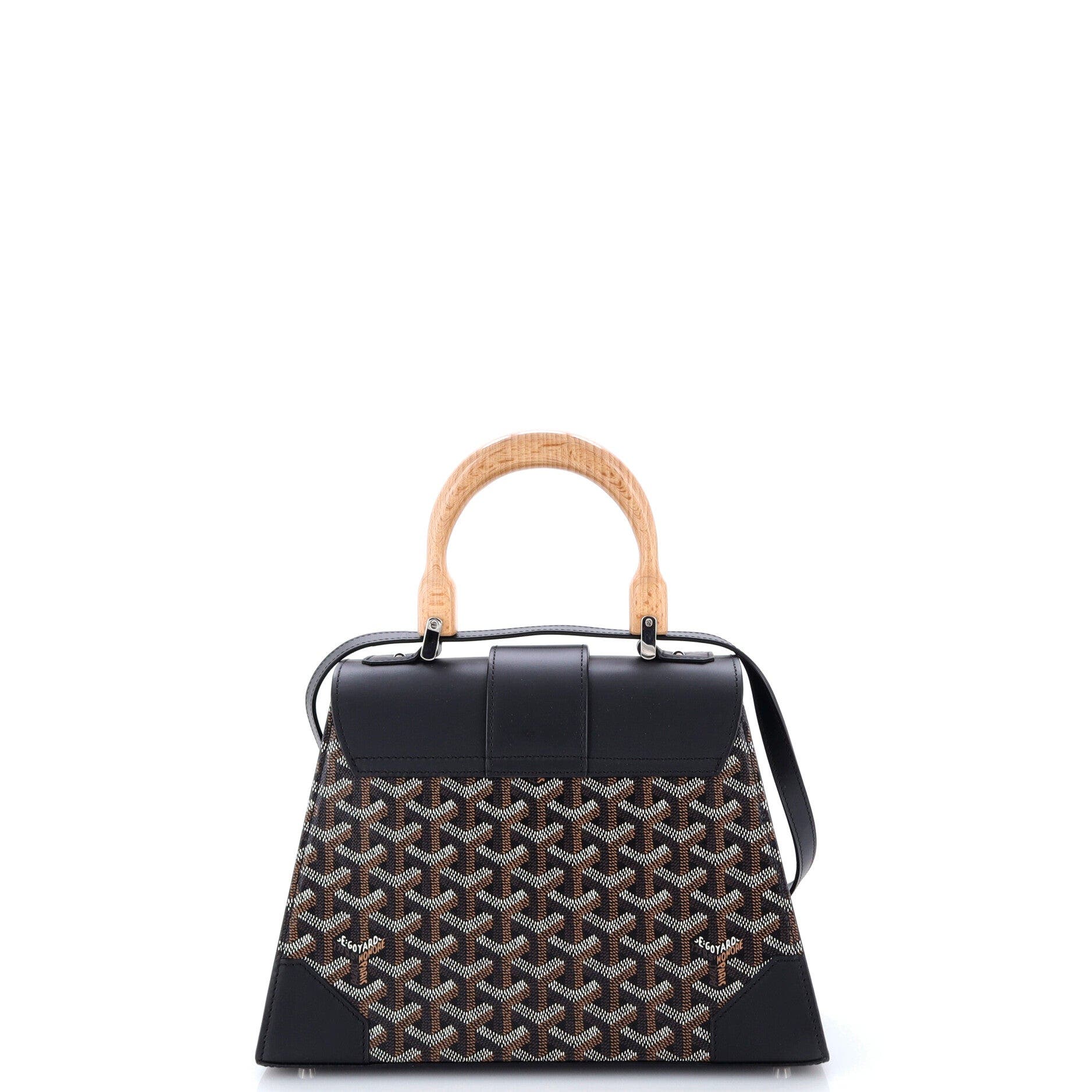 Saigon Top Handle Bag Coated Canvas with Leather PM, Alternate, color, Black