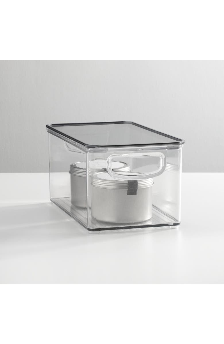 mDesign Plastic Deep Kitchen Storage Bin Box, Lid/Handles, 4 Pack, USA Made, Alternate, color, 