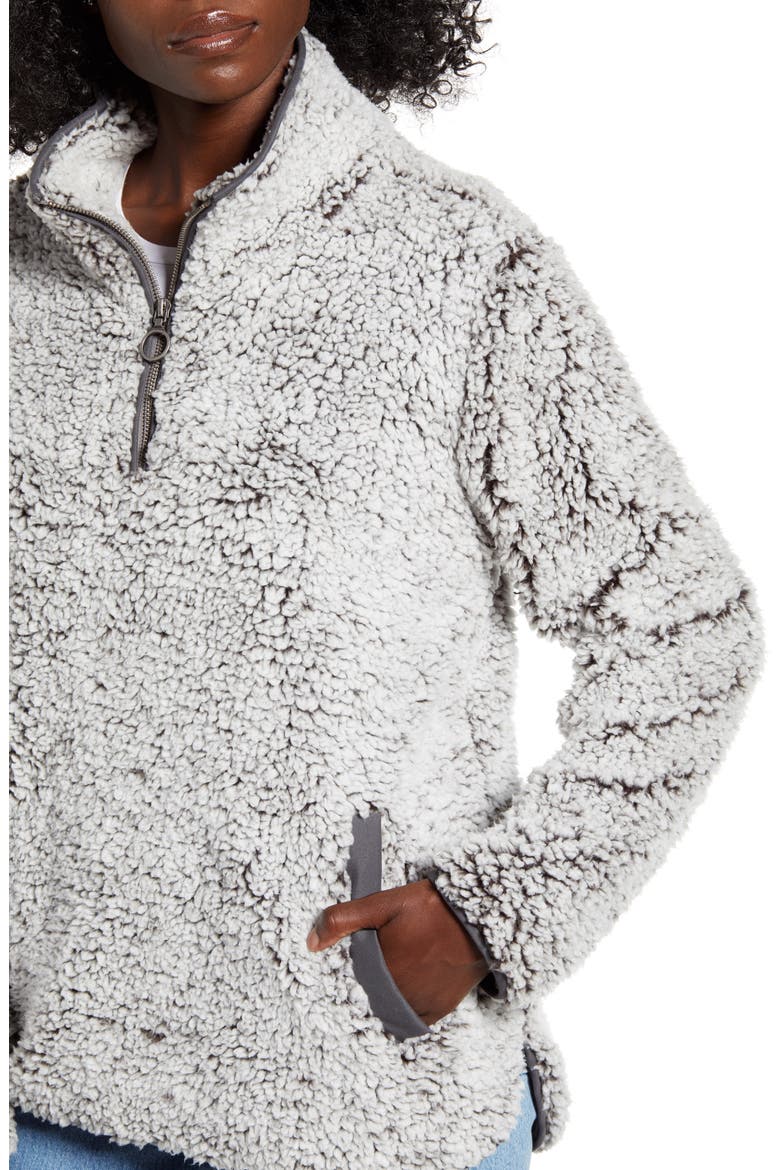 Wubby Fleece Pullover, Alternate, color, CHARCOAL