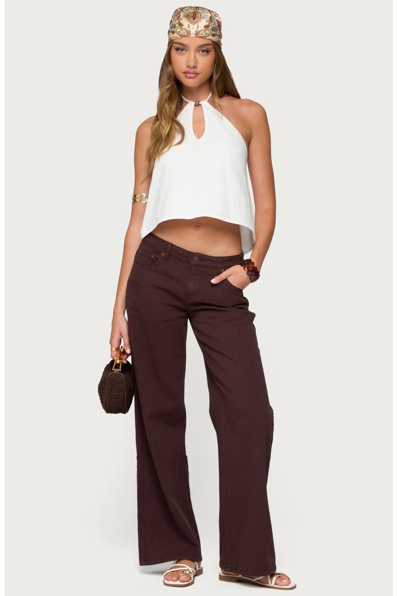 Roman Slouchy Low Rise Wide Leg Jeans, Alternate, color, BROWN