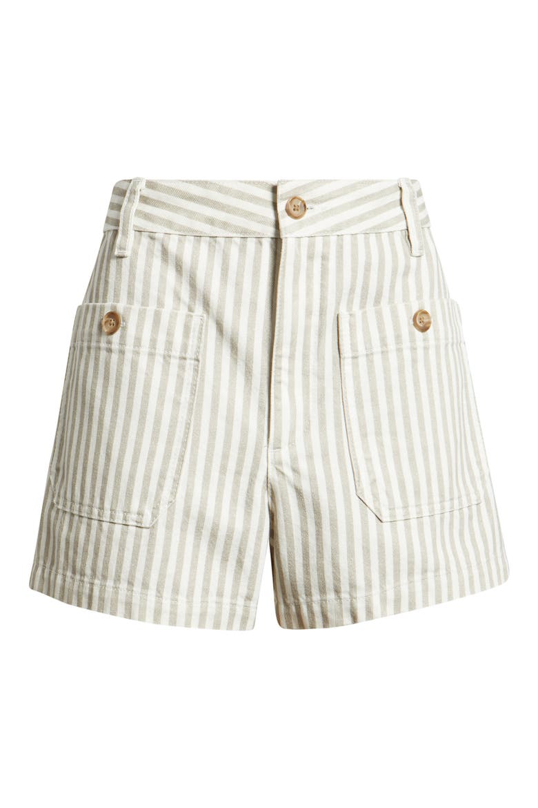 The Cruise Cotton Shorts, Alternate, color, FLAX STRIPE