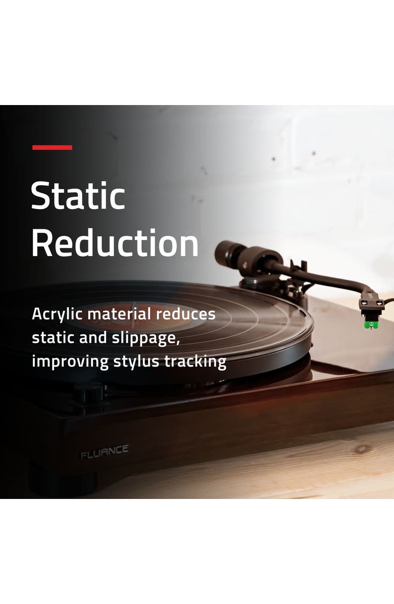 Fluance Acrylic Turntable Platter Mat, Reduce Vibrations, Improve Sound Clarity, Alternate, color, Frosted