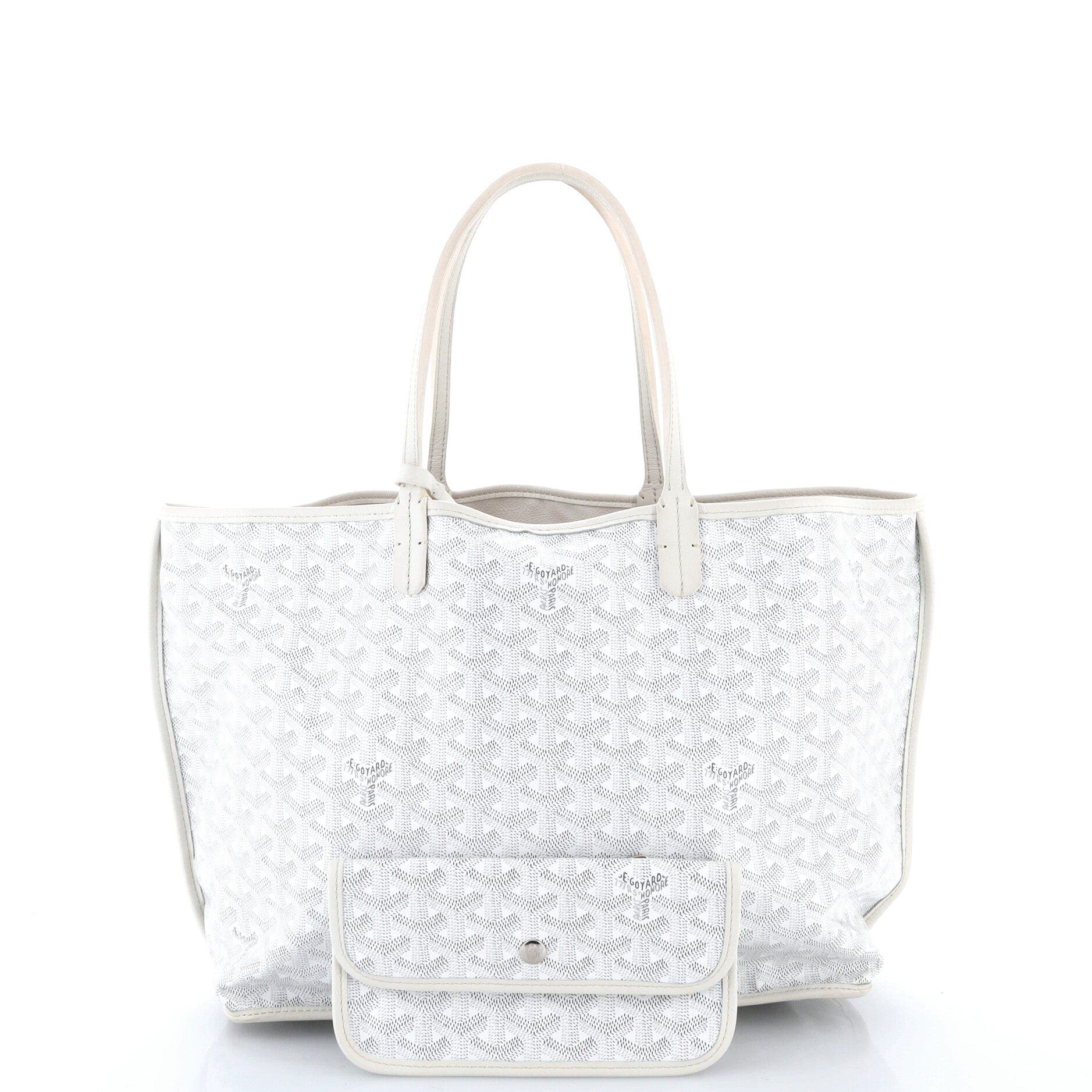 Anjou Reversible Tote Coated Canvas PM, Alternate, color, White